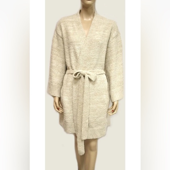 Hotel Collection Luxe Knit SOFT Robe L/XL Ivory Retail $130 - Picture 3 of 5